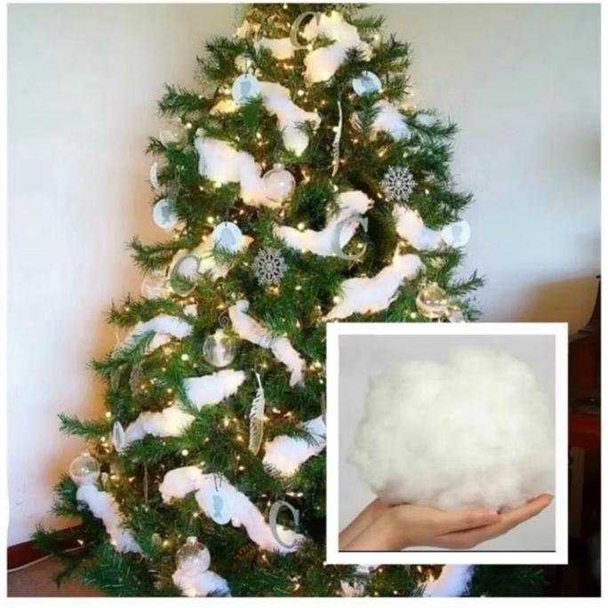 kapas salju pohon natal dekorasi pohon natal kapas salju putih