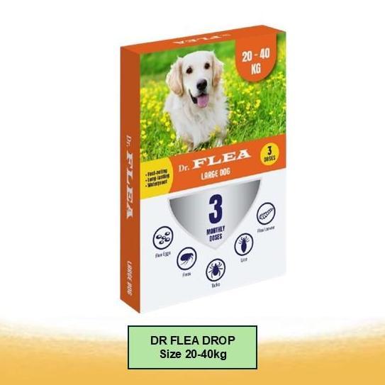 DR FLEA OBAT KUTU ANJING 20-40KG / OBAT KUTU ANJING/ OBAT PENGHILANG KUTU ANJING / OBAT KUTU TETES
