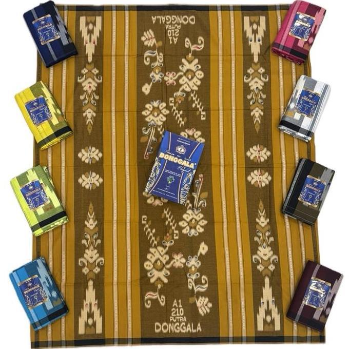 Diskon Sarung Donggala Motif Kembang Sutra Salur Rayon Songket Timbul A1 210 Original New