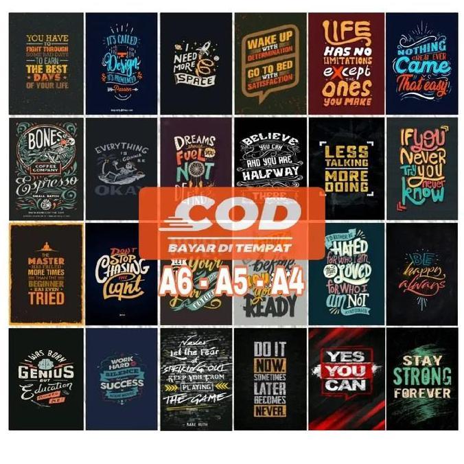 POSTER MOTIF KATA2 KEREN 50 PCS/POSTER DINDING KEREN /HIASAN DINDING AESTHETIC/ POSTER MURAH KEREN K