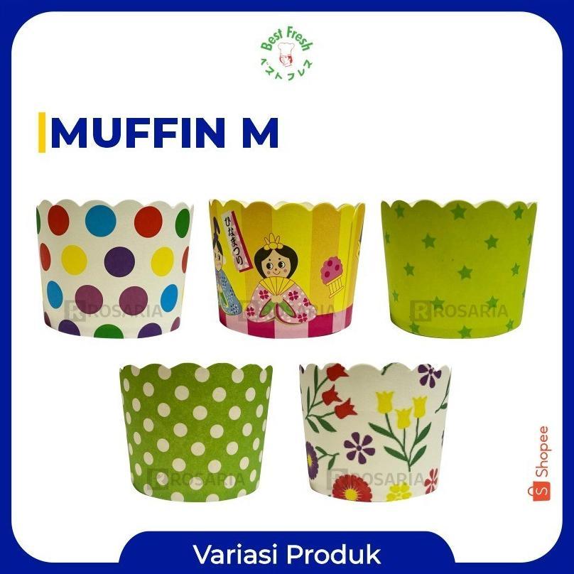 Tempat Baking Kue Muffin Uk M Cup Cake Bermotif Muffin Paper Case Cupcake Case Terlaris