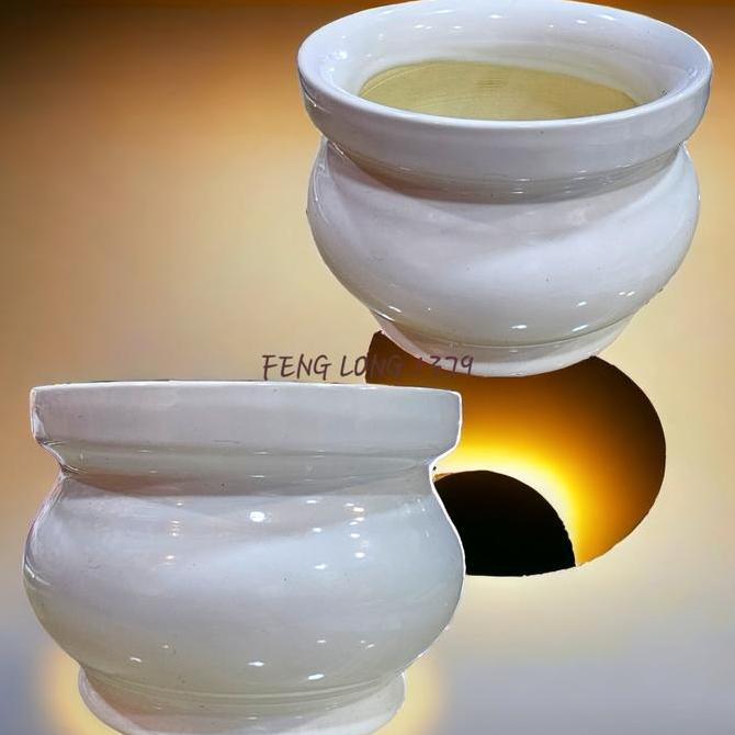 Hiolo Keramik PUTIH POLOS 5 Inch