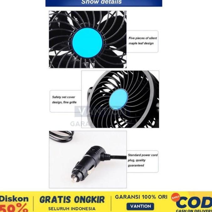 New- Kipas Angin Mobil 12V / 24V Kipas Mobil Truk Double Blower