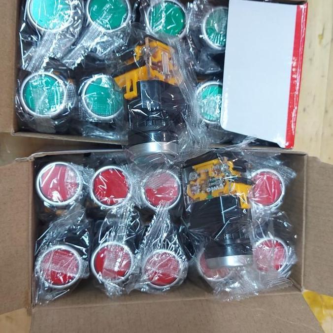 PUSH BUTTON NO NC HIJAU/MERAH EWIG EA38-11