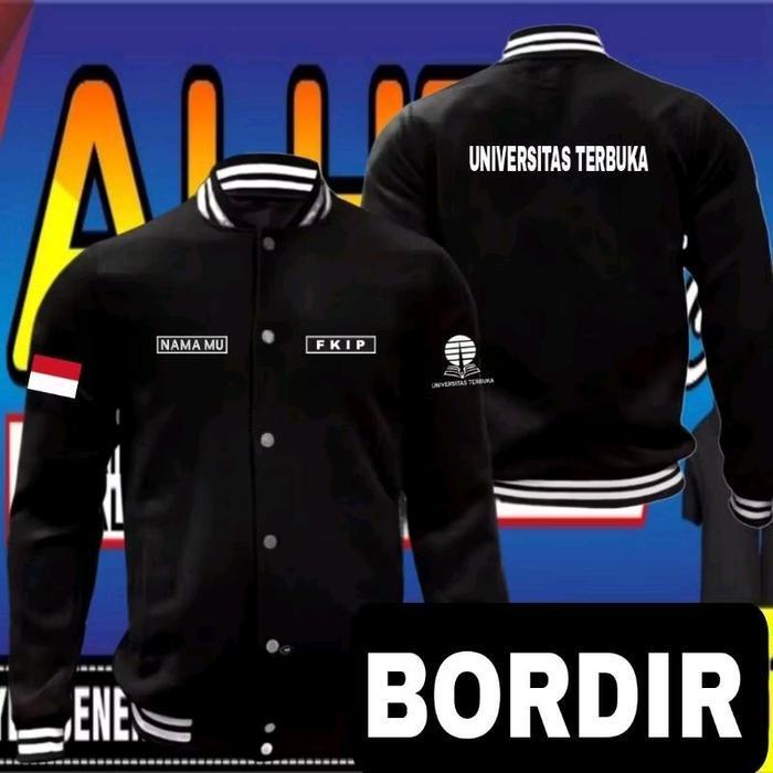 Jaket Bordir Bisa Satuan Gratis Nama Dan Prodi Universitas Terbuka Jaket Universitas Terbuka Jaket V