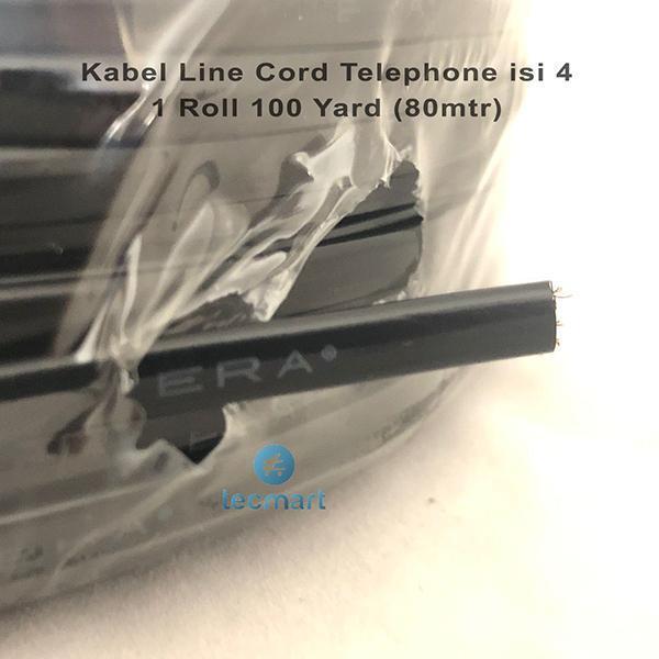 Kabel line Telepon 1 roll Kabel Telepon isi 4 Hitam 100 Yard