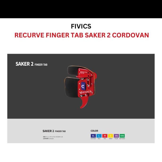 FIVICS  SAKER 2 RECURVE FINGER TAB SAKER 2 FIVICS / FINGER TAB PANAHAN / PELINDUNG JARI BUSUR STANDA