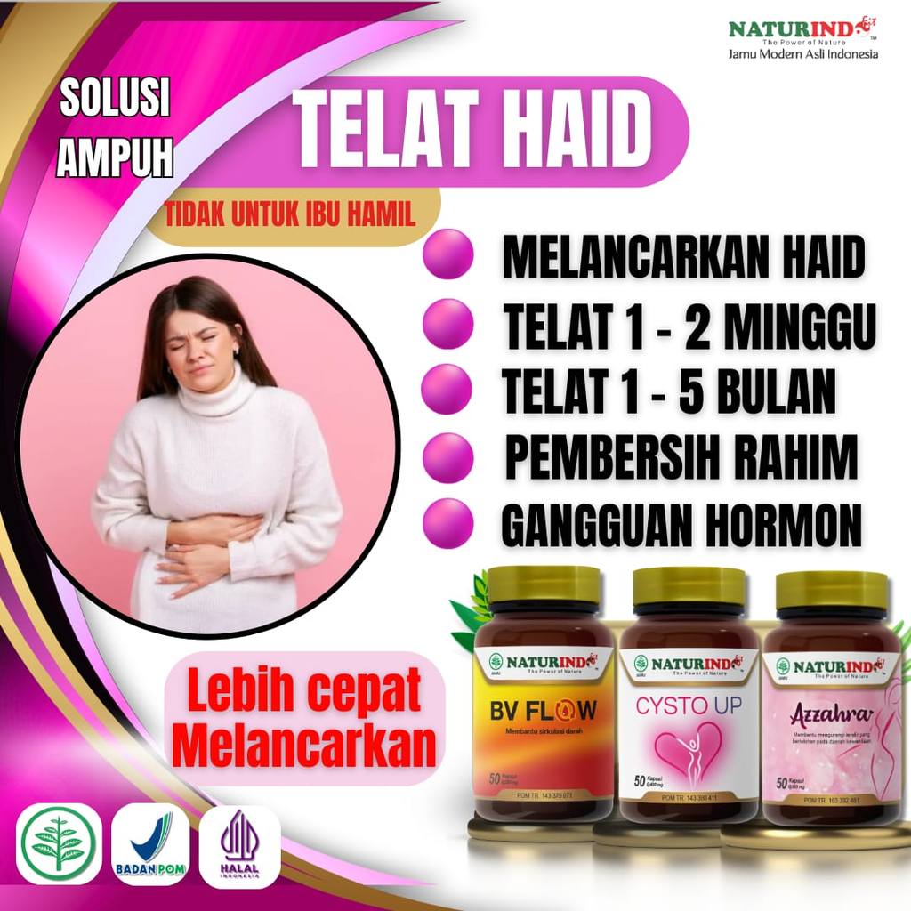 Obat Telat Haid Paling Ampuh | Suplemen Pelancar Haid Wanita Alami