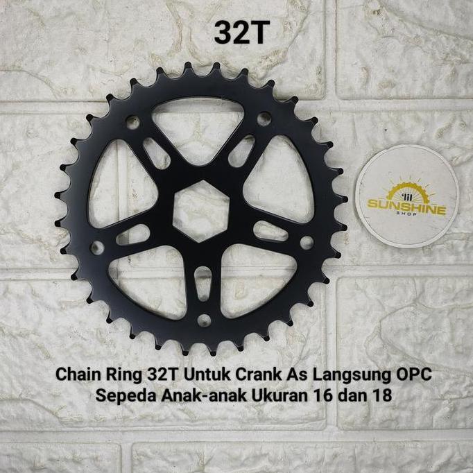 Promo Chain Ring Piringan 32T Untuk Crank Gir Tengah As Langsung Sepeda Anak 16 18 Cod