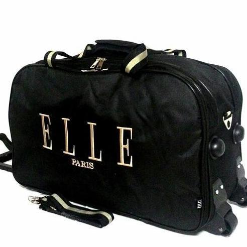 TAS PAKAIAN TROLLY ELLE PARIS KOPER TRAVELBAG TAS TROLI RODA