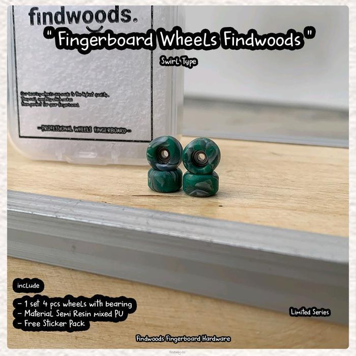 Fingerboard Wheels Pro Swirl Pu Findwoods Roda Original Dan Terpercaya