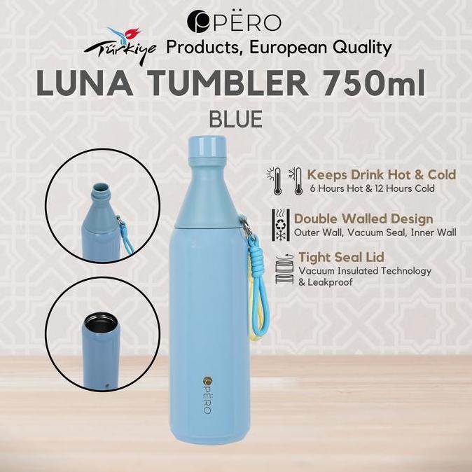 Terlaris [Exclusive Jordi Onsu] Pero Luna Tumbler 750 Ml / Botol Minum Tumbler Vakum 750 Ml