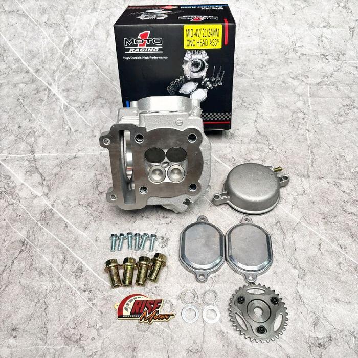 Blok Cylinder Head Moto 1 Mio 4 Klep 24 21 Pelatuk Roller Original Dan Terpercaya