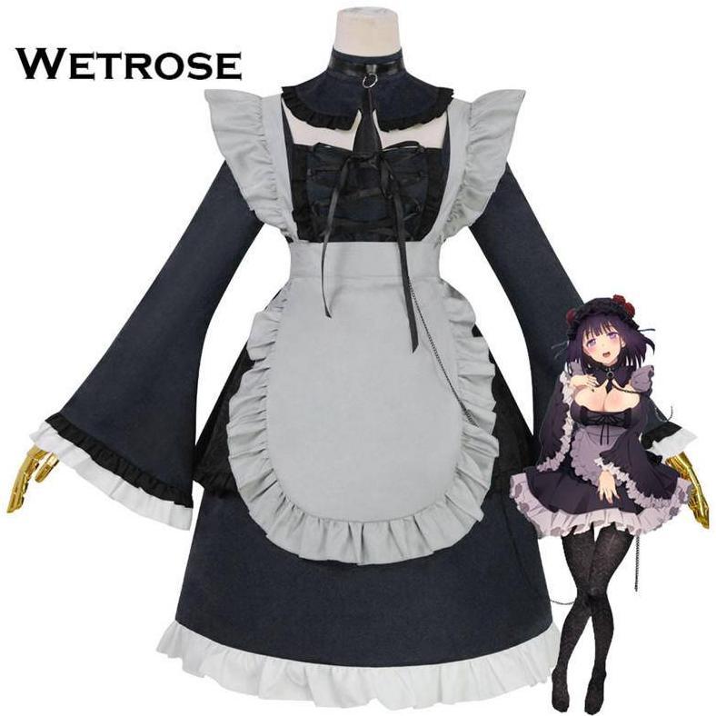 My DressUp Darling Kitagawa Marin Kuroe Shizuku Tan Maid Costume Anime Comic Show Cosplay Baju Set P