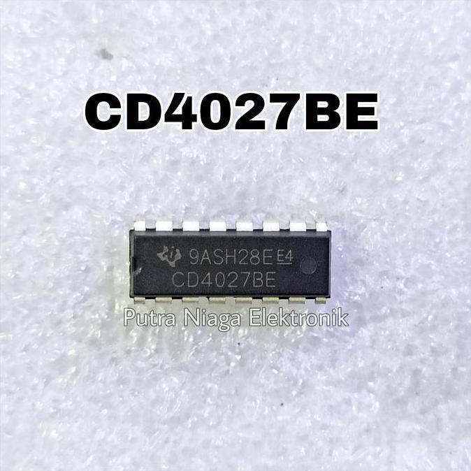 (1) ic CD4027BE Dip 16 pin CD4027 / TC4027 / HEF4027 / HCF4027 putran1a Ayo Order