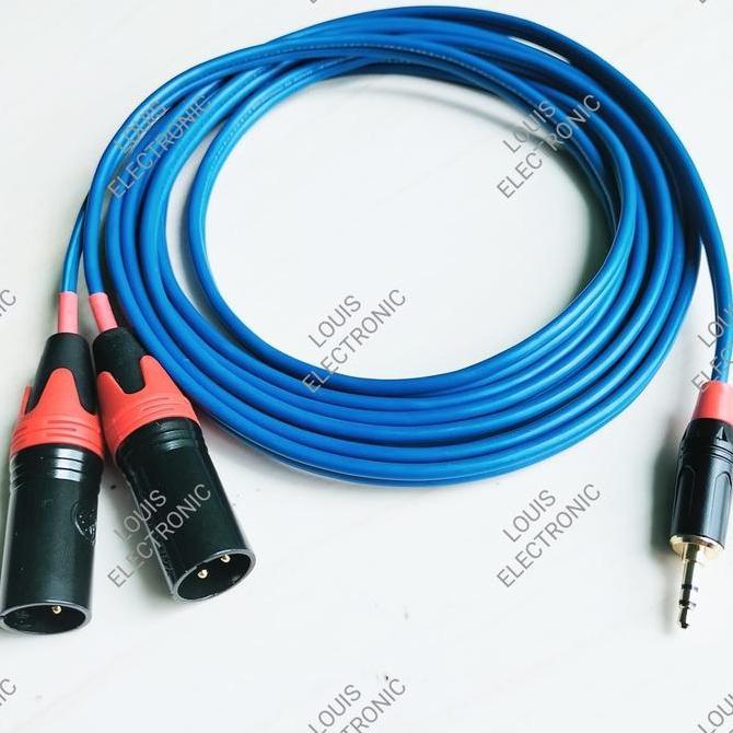 Kabel Jack HP / Laptop Ke Mixer Jack Aux 3.5mm To 2 Canon XLR Male 5m