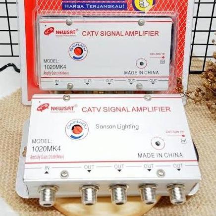 SPLITTER + BOOSTER TV 4 WAY LED/LCD
