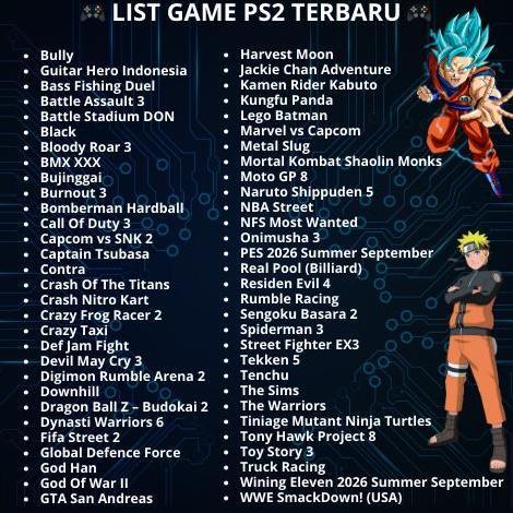 Flashdisk Isi Game PS2 Full Offline untuk HP Android