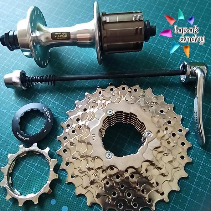 Freehub 36H Shimano 7 Speed Exage Japan QR Rear Only + Sprocket 12-28T