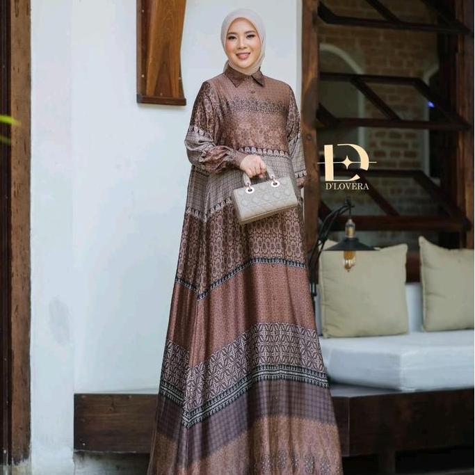 (25) DLOVERA LIANA Baju Dress Gamis Pattern Wanita Muslimah Liana Dress by D'Lovera. Nazra Sha