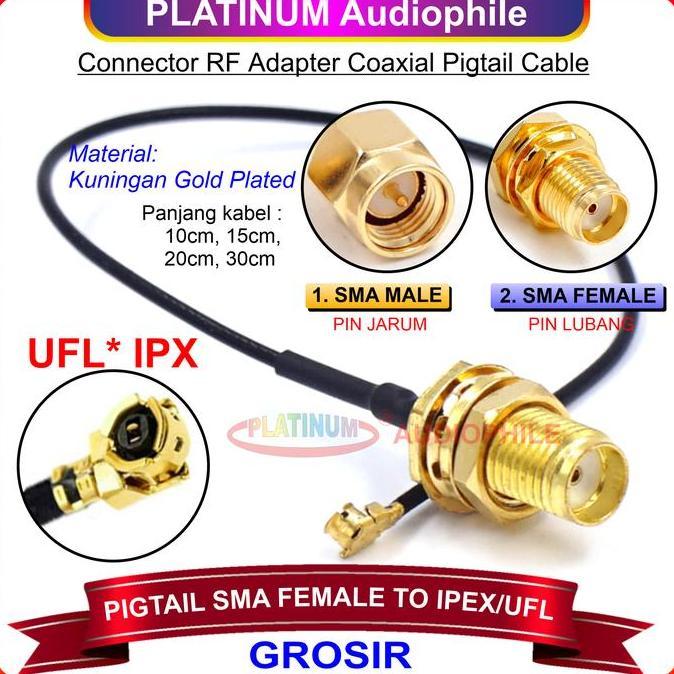 New- Pigtail SMA Female to UFL IPX IPEX Konektor Adapter