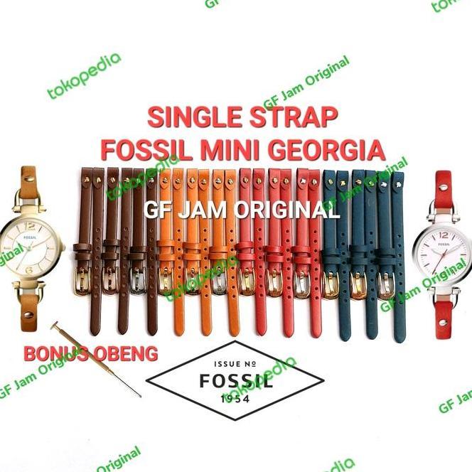 Tali Jam Tangan Mini Georgia 7Mm 7 Mm Leather Strap Kulit Tebal