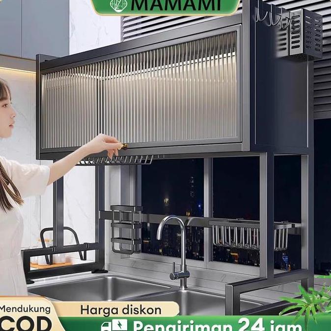 Rak Piring Wastafel Stainless Steel Rak wastafel cuci piring Rak pengering piring Rak dapur stainles