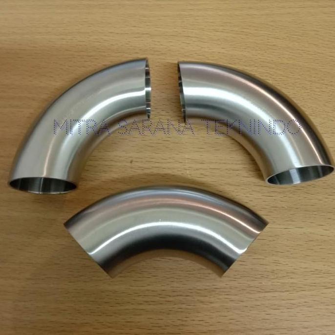 Knee Elbow Sanitary Stainless 316 316L 1" Inch Od Pipa 25.4Mm Baru