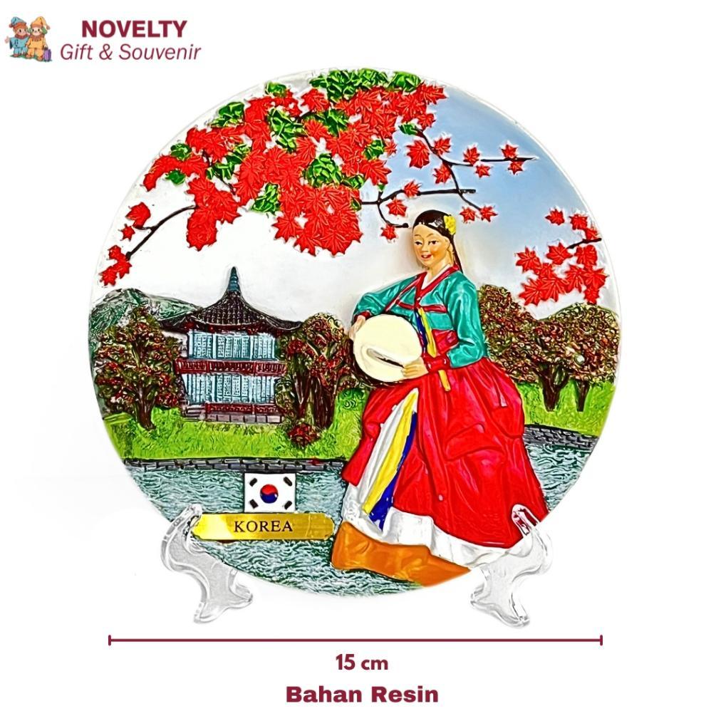 Pajangan Piring souvenir Korea Selatan Oleh-oleh negara Korea