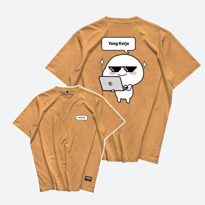 Kepswell - Kaos Pentol Cowok Yang Kerja - T-Shirt Couple Keluarga - Kaos Viral - Unisex