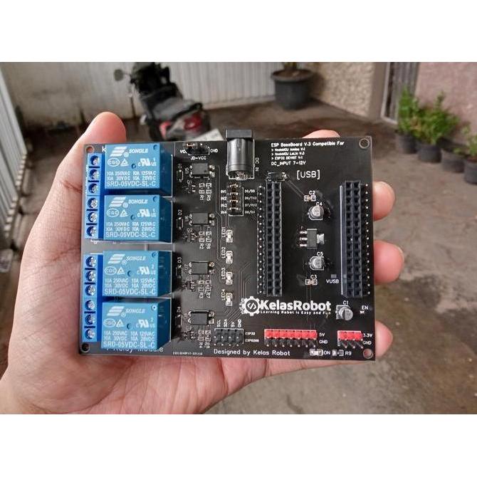 RELAY 4 CHANNEL SHIELD FOR NODEMCU AMICA LOLIN DAN ESP32 DEV KIT ORIGINAL DAN TERPERCAYA