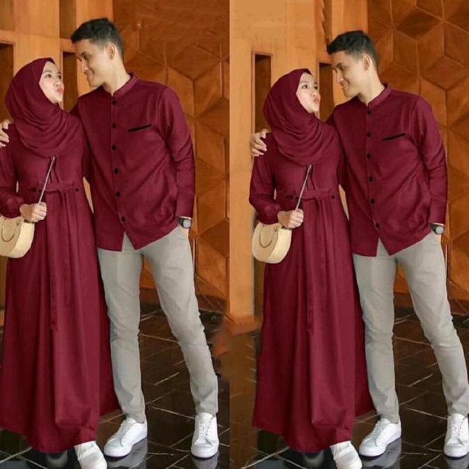 EMON COUPLE | GAMIS COUPLE REMAJA | GAMIS COUPLE PASANGAN SUAMI ISTRI LENGAN PANJANG | GAMIS KEMEJA 