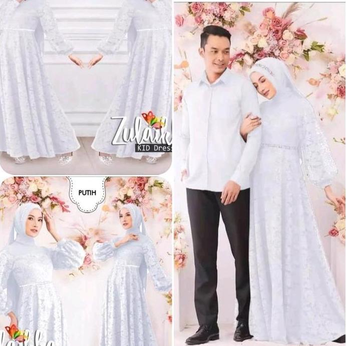 Baju Muslim Couple Terbaru Zulaika Model Modren Pasangan Panjang Keluarga Dress Dewasa Gamis Wanita 