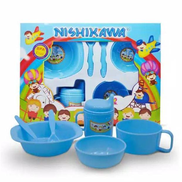 TEMPAT MAKAN SET BAYI NISHIKAWA MEDIUM-FEDING SET NISHIKAWA MEDIUM-PERLENGKAPAN MAKAN BAYI MURAH