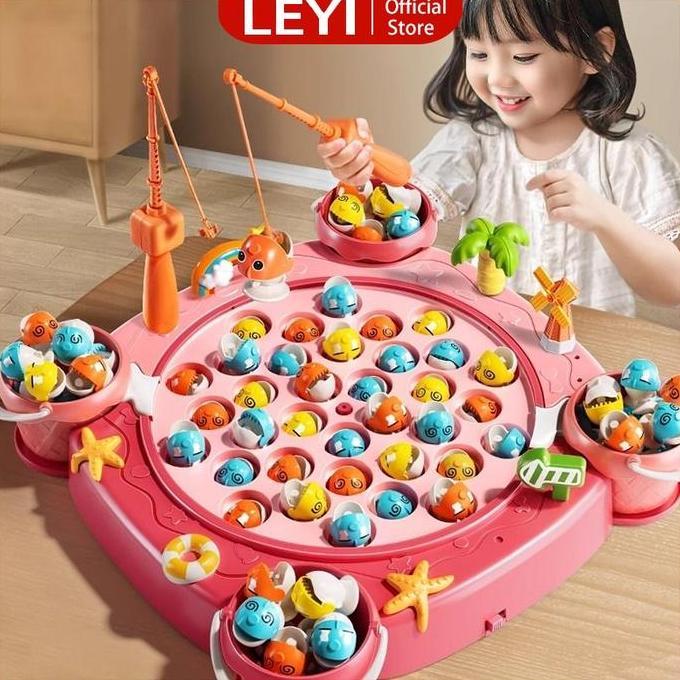 MEMIAW89 - LEYI SET PANCING MAGNET MAINAN ANAK PANCING IKAN LENGKAP