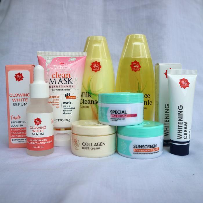 Paket Viva Glowing Jerawat Berminyak Oily Acne / Flek Hitam Kusam Dark Spot Anti Aging Normal