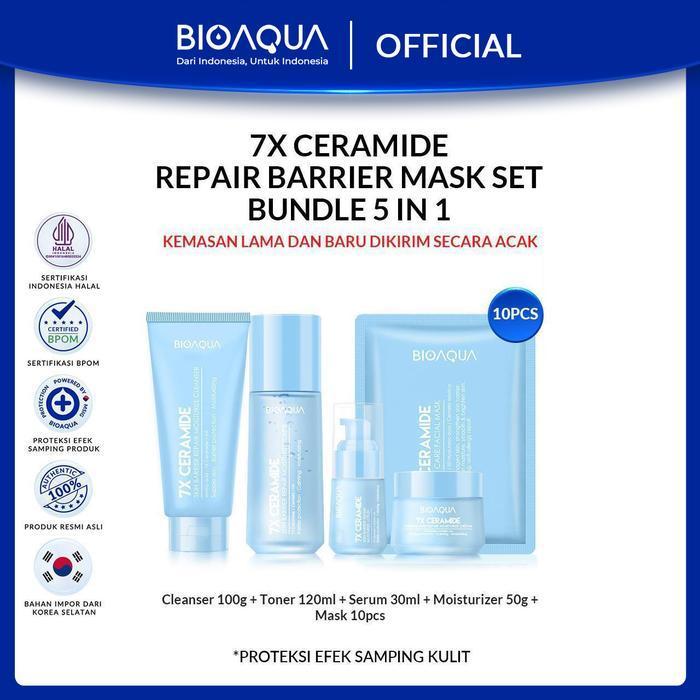 Buy Skincare 5In1 BundleBioaqua 5 In 1 Bundle Paket: Face Wash +Toner+Serum+Moisturizer+Sunscreen, B
