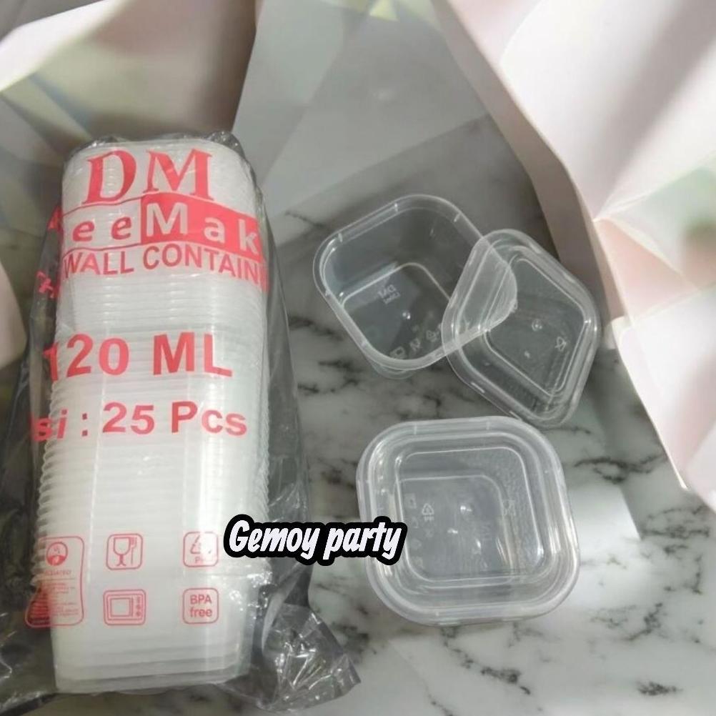 Big Promo Hot Deals Thinwall Dm 120 Ml Square Mini / Thinwall 120Ml Sq Kotak Makan Dm 120 Ml Isi 25 