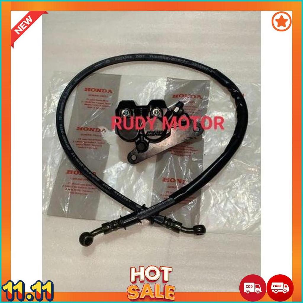 KALIPER CAKRAM PALA BABI DEPAN KARISMA SUPRA X 125 SET SELANG REM ORI [S1]