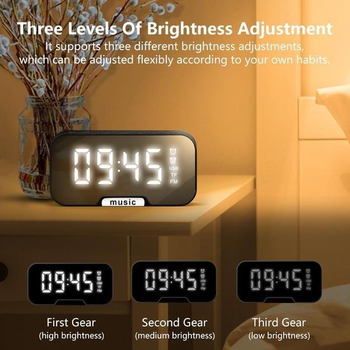 Audioqt- GoojodoqSpeaker Jam Bluetooth Portable Dan Fm Radio Wireless Bass Mini Stereo Original - Le