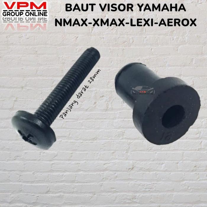 MUR VISOR / MUR KARET VISOR / MUR TAMENG VISOR / MUR KARET TAMENG KARET MUR BAUT VISOR NMAX NINJA XM