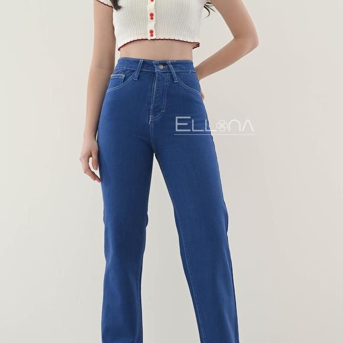 OSSO JEANS - Fiona Royal Blue Basic Kulot Jeans