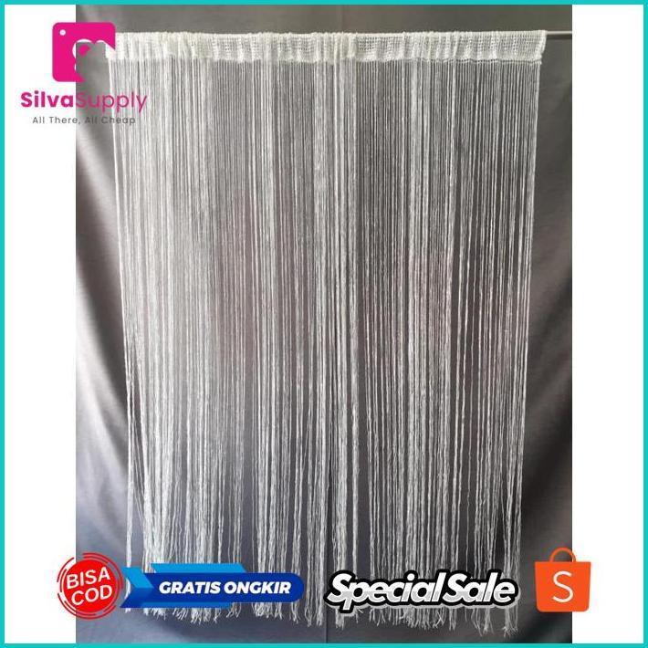 SILVASUPPLY TIRAI BENANG GLITTER 300X300 DEKORASI LAMPION DAN BACKDROP TERMURAH