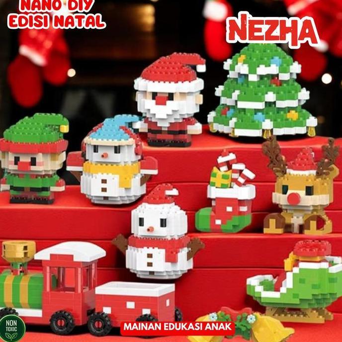 VIOLAGRANDIS - NANO BLOCK CHRISTMAS SANTA CLAUS MINIATUR NATAL DIY BRICKS MAINAN EDUKASI & DEKORASI