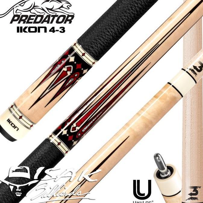 Predator IKON4-3 Uniloc low Deflection Billiard Cue Stick Stik Biliar