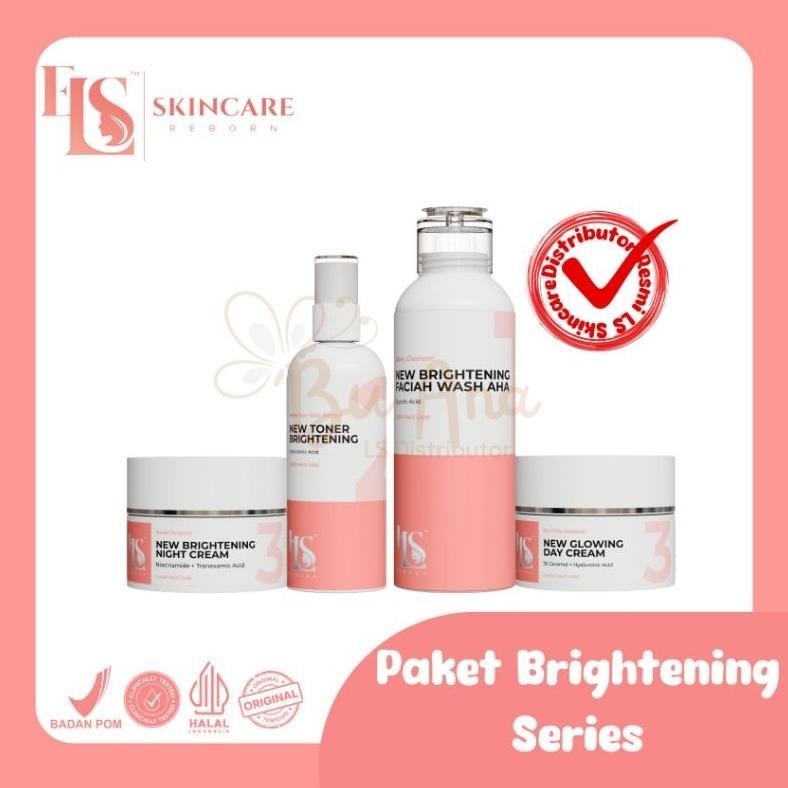 Cream Pemutih Wajah LS SKINCARE (eLStm) Brightening Series Glowing Whitening Cream Farmacy BPOM