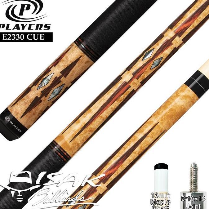 Players E2330 Pool Cue - Maple Billiard Stick Stik Biliar Player Play