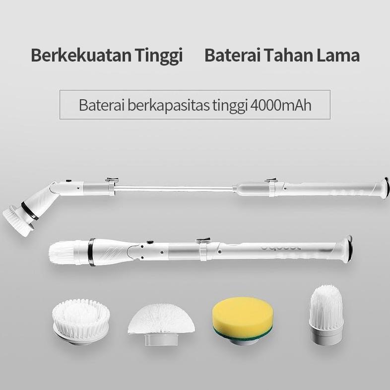 Sikat pembersih elektrik/sikat toilet elektrik/sikat kamar mandi otomatis/sikat lantai berputar/sika