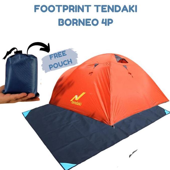 New- Footprint Alas Tikar Tenda Tendaki Borneo 4P Lipat Camping Waterproof
