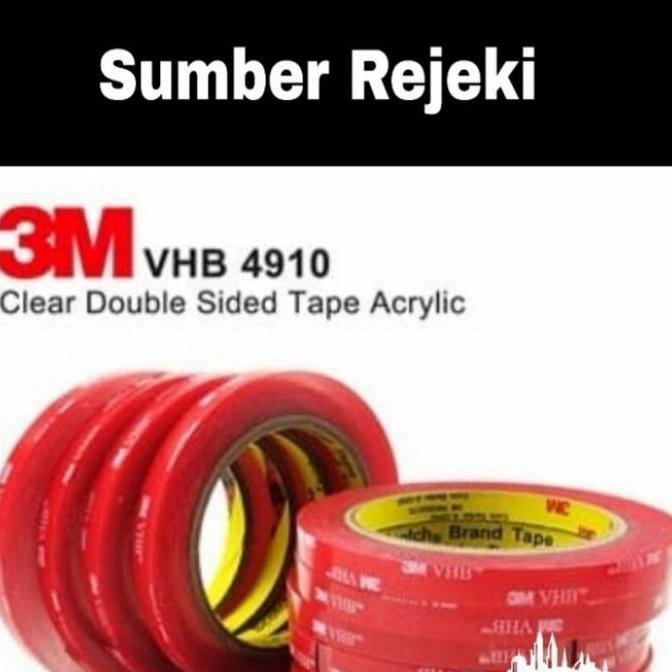 Promo Double Tape Bening 3m 4910 VHB Clear Ukuran 10mmx4,5M VHB 4910 Diskon